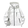 thumbnail image 1 of ZHUGeLI 2024 Rain Jacket for Women Hooded Zip Up Waterproof Windbreaker Fall Active Outdoor Casaul Lightweight Rain Coats, 1 of 2