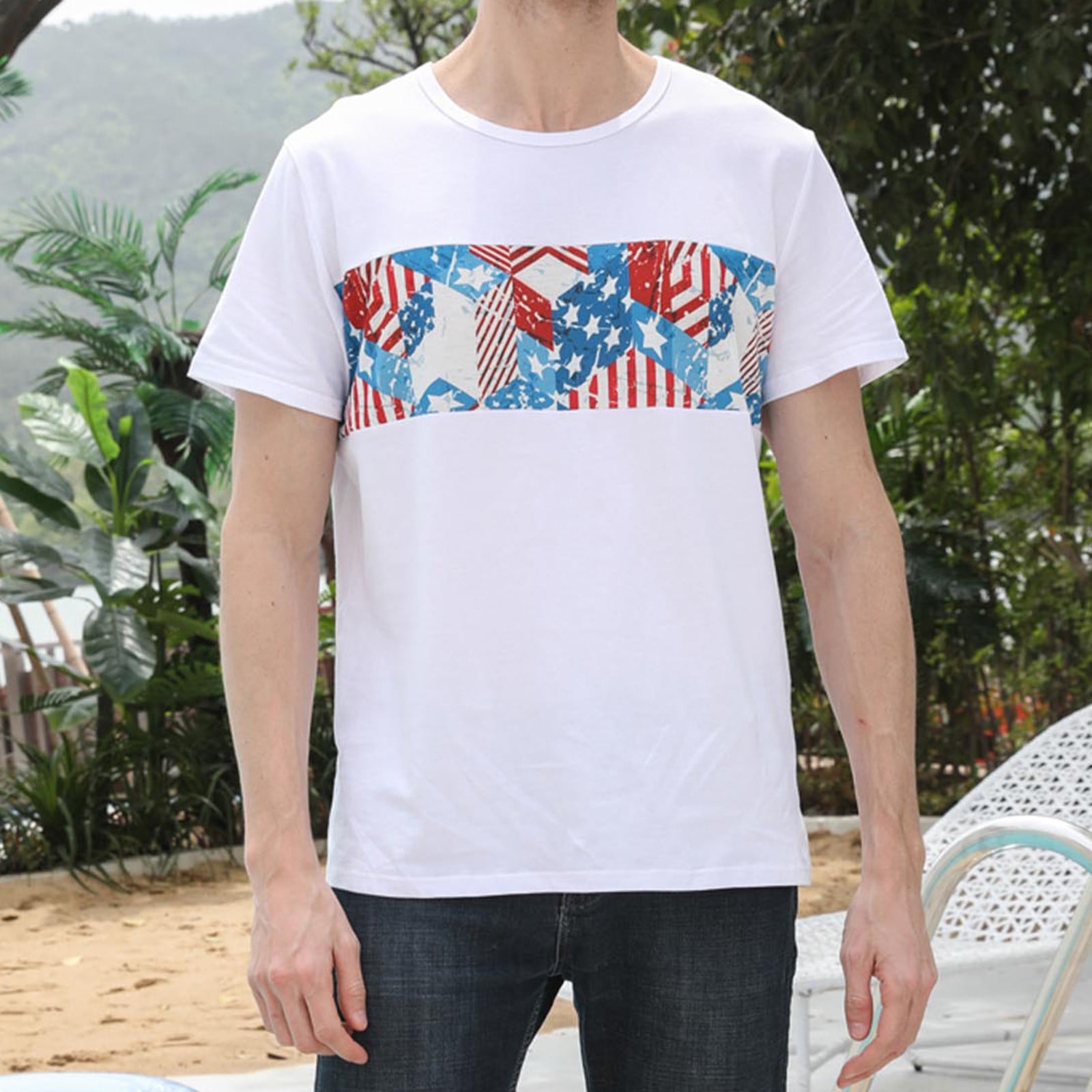 ZHUGeLI 4th of July Outfits for Children Boys Summer Family