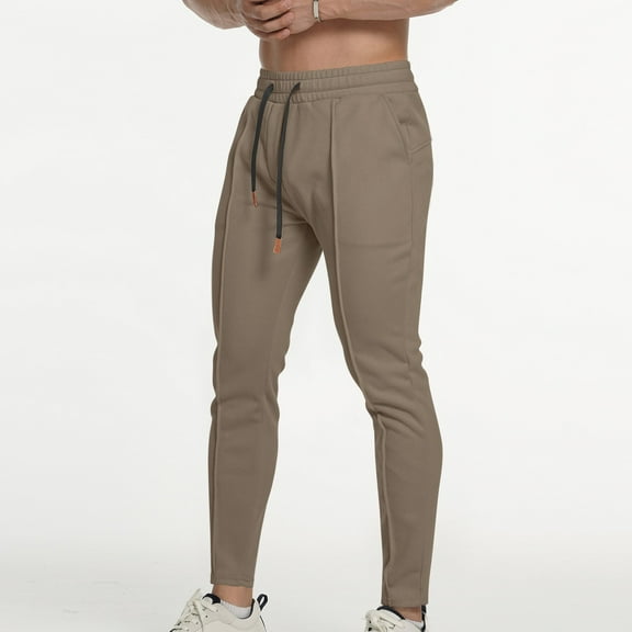 ZHUGeLI Casual Work Pants for Men Slim Fit Sweatpants Active Hiking Gym Track Pants Straight Stretch Jogging Trousers