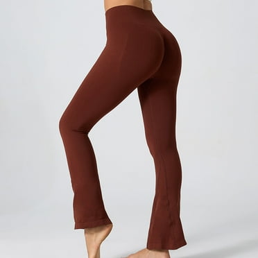 ZHUGeLI Flare Leggings for Women High Waisted Lynnie Bell Bottom Yoga Pants Tummy Control Bootcut Workout Leggings