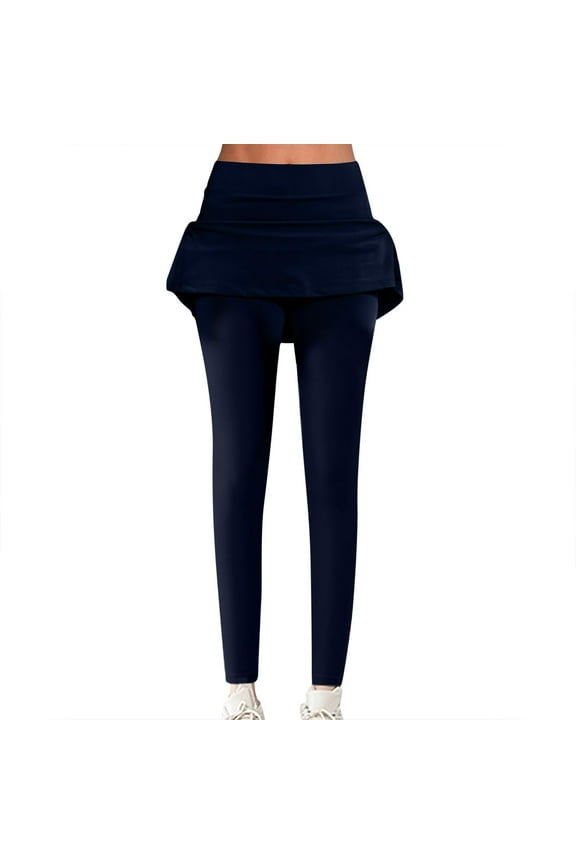 Leggings for Women Tummy Control 2 in 1 Skirted Legging High Waist Skinny Stretchy Athletic Tennis Golf Tennis Tights Search this page