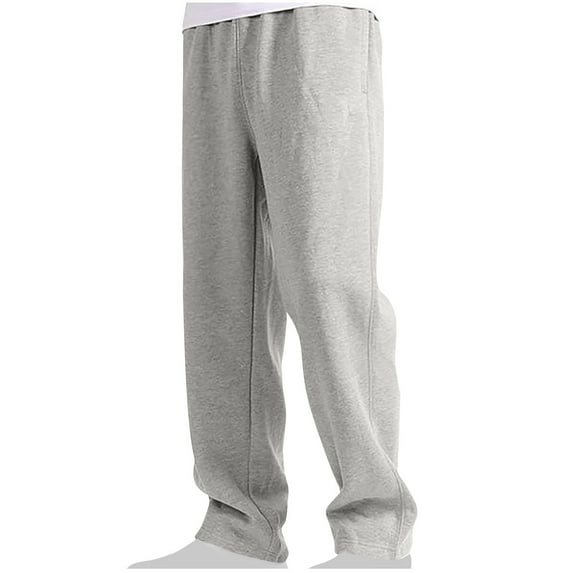 ZHUGeLI Men's Baggy Sweatpants Open Bottom Straight Leg Sweatpants Fashion Lightweight Sweat Pants Lounge Pants with Pockets