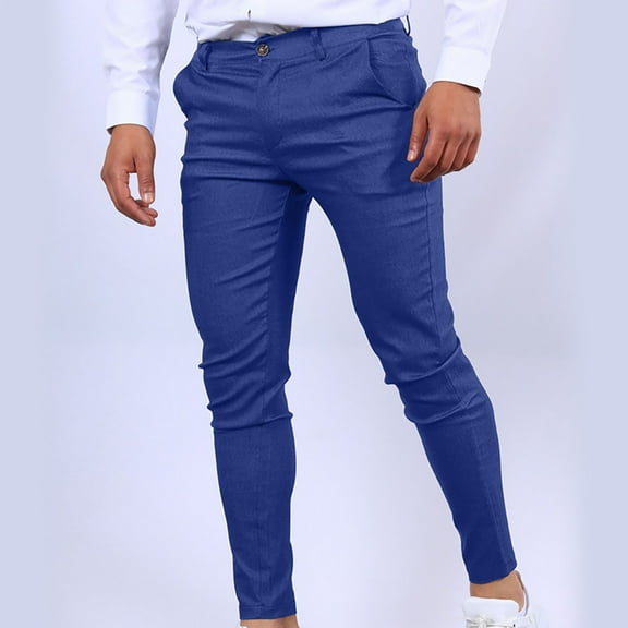 ZHUGeLI Men's Casual Slim Fit Pants Skinny Stretch Dress Slacks