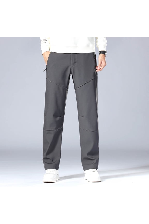 Men's Outdoor Cargo Hiking Pants with Belt Lightweight Waterproof Quick Dry Tactical Pants Nylon Spandex