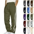 thumbnail image 1 of ZHUGeLI Men's Warm-up Open Hem 1-Stripes Tracksuit Pants, Casual Athletic Pants for Workout, Running, Training, Jogging, Gym, 1 of 5