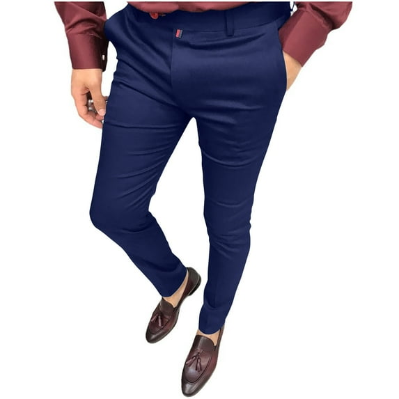 ZHUGeLI Mens Dress Pants Slim Fit Casual Formal Skinny Stretch Business Pant Golf Pants