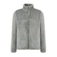 thumbnail image 1 of ZHUGeLI Mens Fuzzy Sherpa Fleece Jacket Winter Fluffy Plush Full Zip Up Coats Soft Warm Stand Collar Long Sleeve Outwear with Pockets, 1 of 8