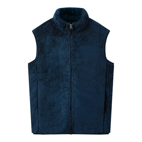 ZHUGeLI Mens Fuzzy Sherpa Fleece Jacket Winter Fluffy Plush Full Zip Up Coats Soft Warm Stand Collar Long Sleeve Outwear with Pockets