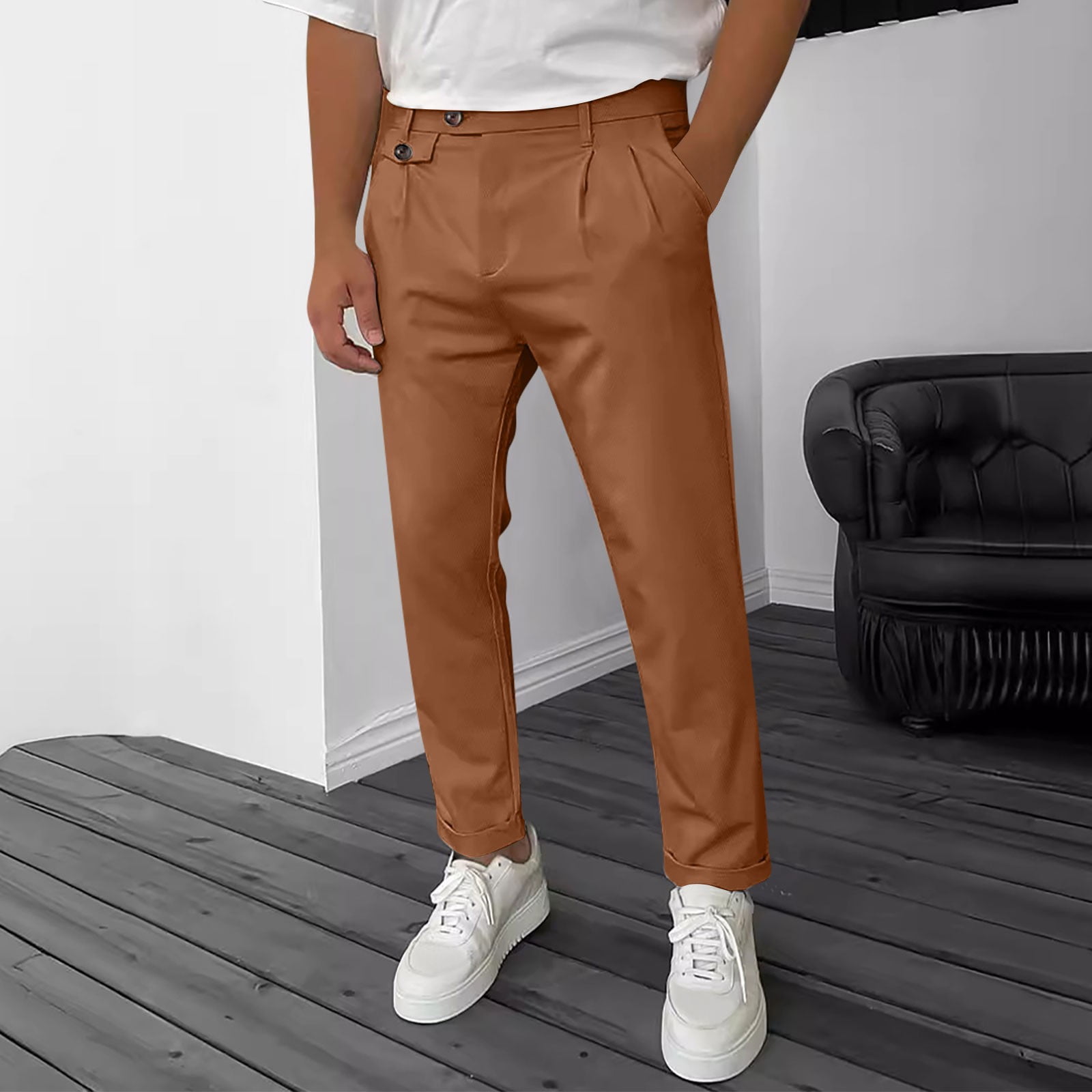 ZHUGeLI Mens Slim Fit Dress Pants Cotton Golf Chino Pant ZHUGeLI Mens Slim Fit Dress Pants Cotton Golf Chino Pant