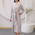 thumbnail image 1 of ZHUGeLI Plus Size Robes for Women Casual Long Sleeve Lightweight Fashion Winter Spa Comfy Sleepwear Comfort Home Wear Belt Women's Robes on Sale or Clearance, 1 of 4