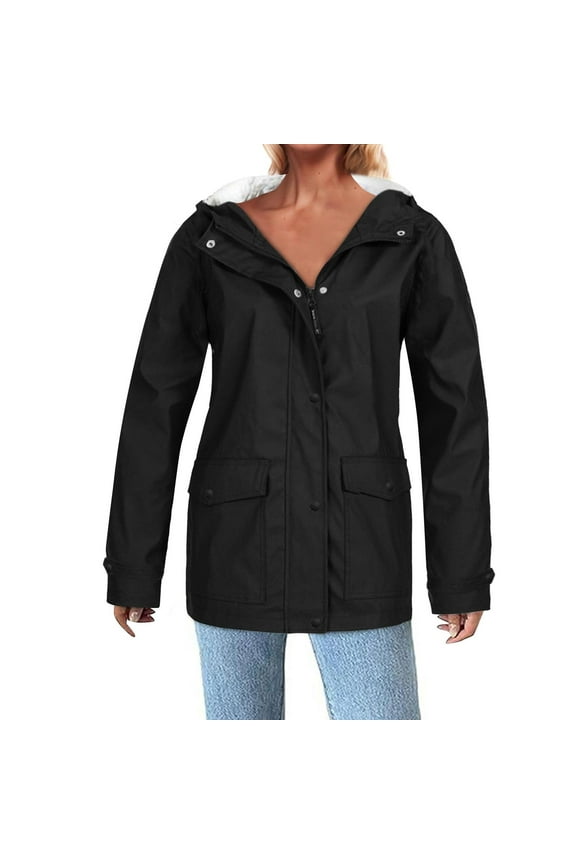 Rain Jacket on Clearance Winter Christmas Smart Heating Outdoor Jacket Four-Zone Warm Electrically Heated Cotton-Padded Jacket Unisex Electric Outdoor Jacket (Detachable Hat)