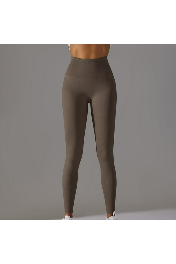 Solid Print High Waisted Tummy Lift Full Length Leggings, S (Women's)