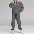 thumbnail image 1 of ZHUGeLI Sweatsuit for Women Casual Round Neck Long Sleeve Blouse Fashion Hoodie Pants Sets, 1 of 9