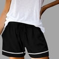 thumbnail image 1 of ZHUGeLI Wide Leg Shorts for Women Loose Summer Wide Leg Color Block Casual Shorts Drawstring Elastic Waist Pockets Shorts, 1 of 7
