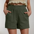 thumbnail image 1 of ZHUGeLI Women Casual Shorts Drawstring Comfy Elastic Waist Shorts Summer Pull On Short with Pockets, 1 of 6