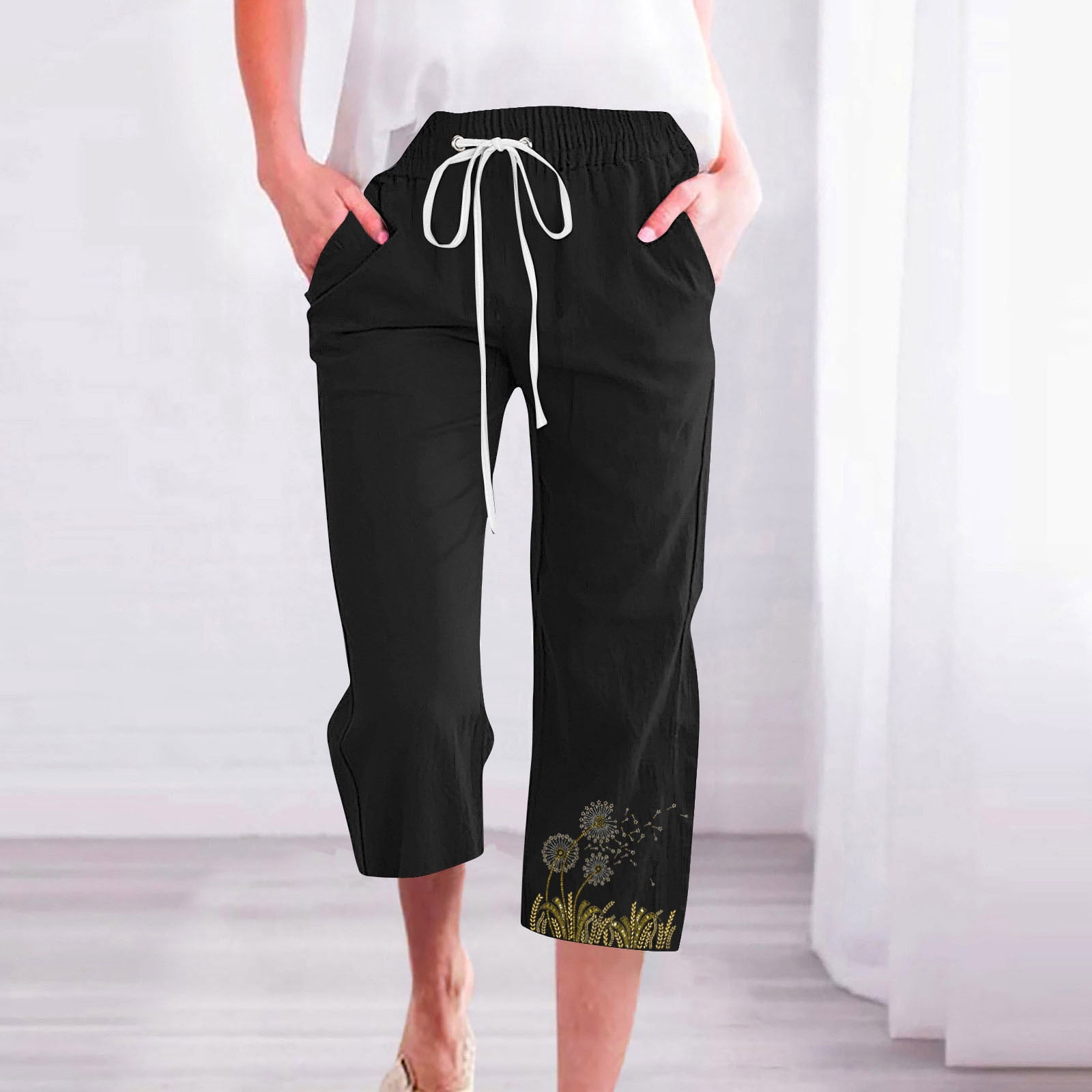 ZHUGeLI Women's Pants Lightweight Summer Pants Women Casual Cotton
