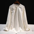 thumbnail image 1 of ZHUGeLI Women's Spring Summer Linen Casual Long Sleeve V-Neck Blouse Loose Tops Up to 50% off Clearance, 1 of 7