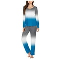 thumbnail image 1 of ZHUGeLI Womens 2 Pack Pajama Set Long Sleeve Pajamas Top and Pants V Neck Pjs Set Soft Loungewear with Pockets, 1 of 4