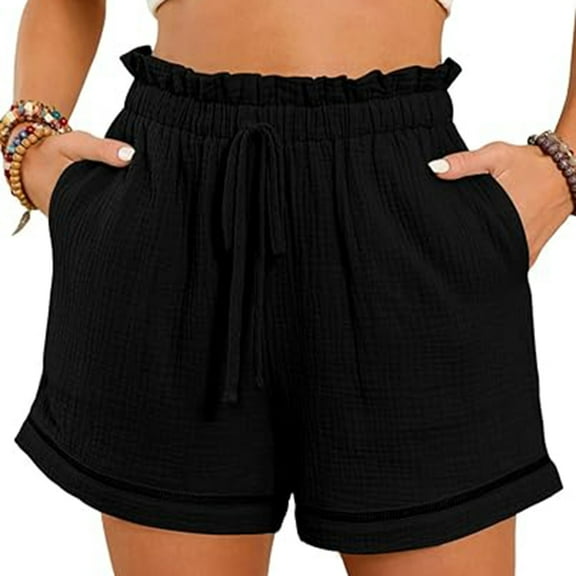 ZHUGeLI Womens Casual Shorts High Waisted 2024 Fashion Beach Cruise Shorts Cute Comfy Summer Shorts with 2 Pockets S-XL