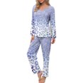 thumbnail image 1 of ZHUGeLI Womens Pajama Set Long Sleeve Pajamas Top and Pants V Neck Pjs Set Soft Loungewear with Pockets, 1 of 6