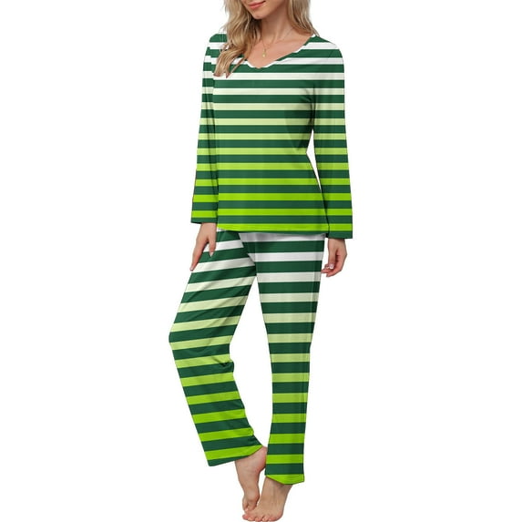 ZHUGeLI Womens Pajama Set Long Sleeve Pajamas Top and Pants V Neck Pjs Set Soft Loungewear with Pockets