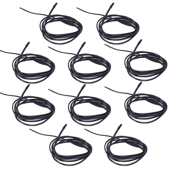 ZHUOPAI 10Pcs NTC Thermistor Temperature Sensor Probe 50K B3950 Heavy Duty PVC Epoxy Resin Thermal Transducer Water Drop Shape Joint Cord for Industrial Home Appliances (1m / 3.28ft / 39.37 in)