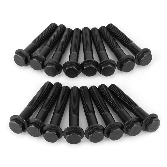 ZHUOPAI 16pcs Exhaust Manifold Bolt Stud Nut Kit F4TZ-9S425-A Heavy Duty Replacement Fasteners for Ford F250 F350 Diesel 7.3L Engine 1994-2003 (10x8x7 inches / 25.4x20.3x17.8 cm)