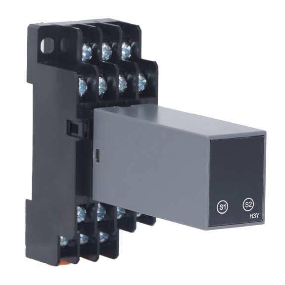 ZHUOPAI 4 Channel Digital Time Delay Relay with Base, AC220V Multifunctional Timer for Industrial Control