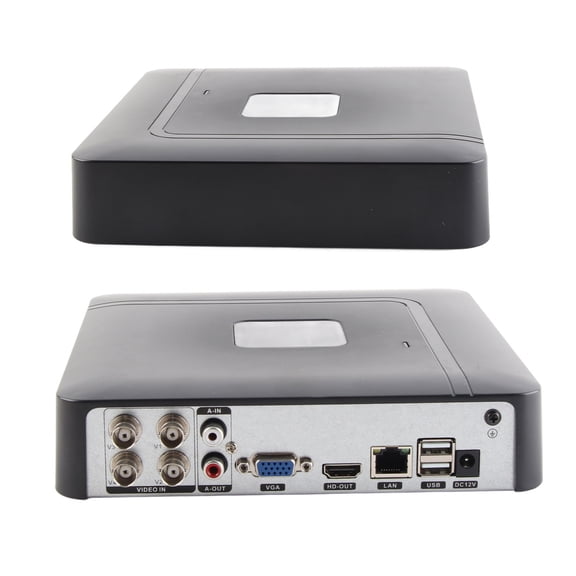 ZHUOPAI 4-Channel Security CCTV Recorder 5-in-1 Real-Time Video Surveillance Storage System DVR NVR for Home Business, Support 1080P HD Display 1920x1080 Resolution, 110-240V US Plug