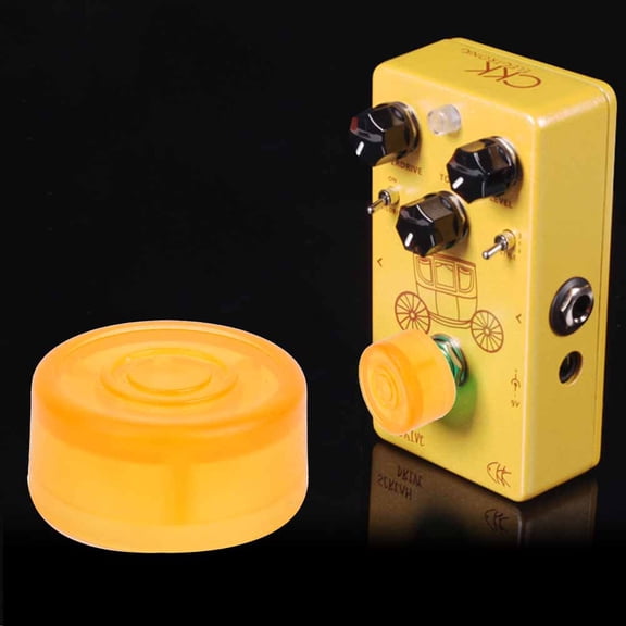 ZHUOPAI 4Pcs Universal Guitar Effect Pedal Foot Nail Knobs Controls and Musical Instrument Accessories (Orange, 0.9 in / 2.4 cm)