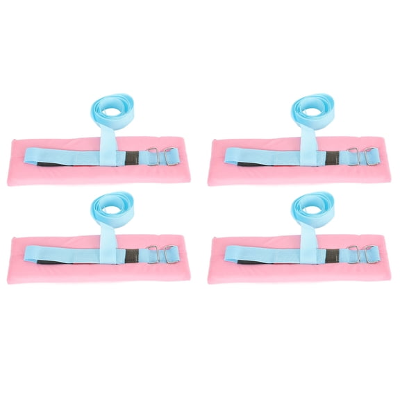 ZHUOPAI 4pcs Patient Bed Restraints Professional Thickened Soft Comfortable Breathable Adjustable Restraints Belts for Wrists Ankles Fall Prevention Medical Support, Pink (10 inches / 25.4 cm)