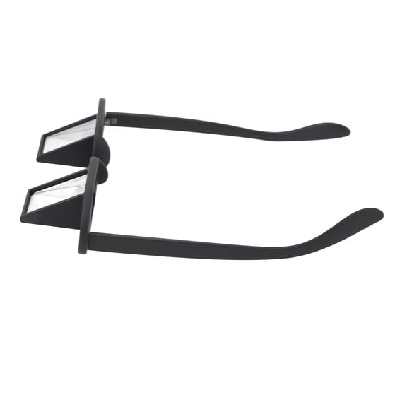 ZHUOPAI Bed Prism Spectacles Horizontal Mirror Lazy Readers Glasses 90 Degree Prism Eyeglasses for Laying Down Reading Watching TV on Mobile Phone, Clear Vision, Black