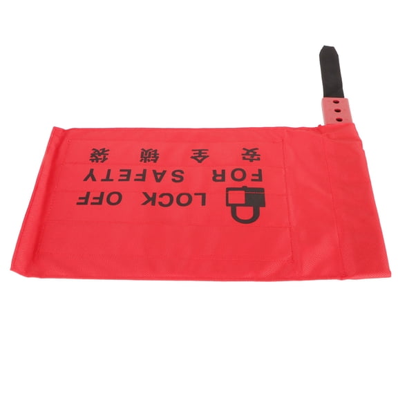ZHUOPAI Electrical Plug Lockout Lock Bag Red Black Tear Resistant Safety Bag for Energy Isolation, High Visibility Industrial Lockout Tagout Device for Automotive and Plant Maintenance