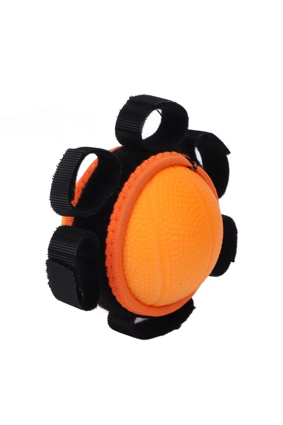 Hand Stress Ball Hand Therapy Training Squeeze Stress Relief Ball for Arthritis Finger Grip Strengthening Exercise, Soft Ring Adjustable Design, 2.8 Inches / 7.0 cm, Orange