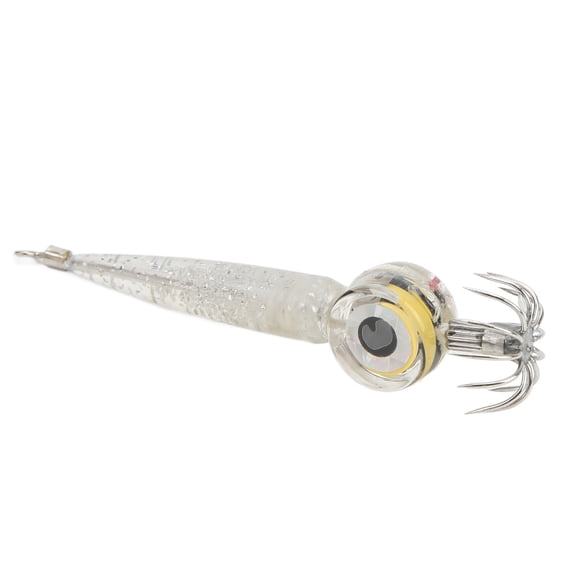 ZHUOPAI LED Fishing Lure Light Hook Luminous Deep Sea Squid Jig Glow Bait, White (9.00x3.00x3.00 inches / 22.8x7.6x7.6 cm)