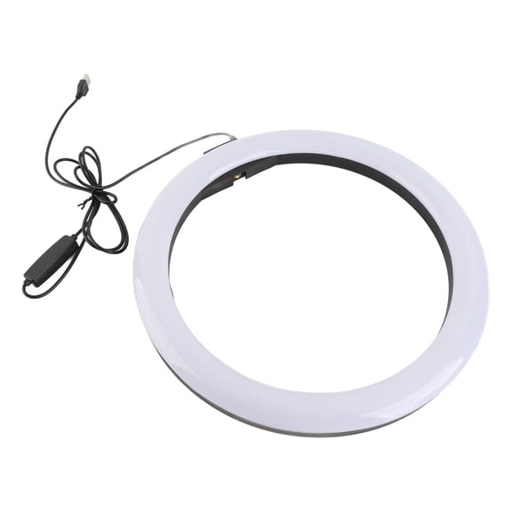ZHUOPAI LJJ-30 12W 12-Inch 160-LED Circle Light Dimmable Ring Lamp Studio Photography Constant Lighting Unit with Ball Head and Phone Clip Holder for Live Streaming YouTube Makeup VLOG