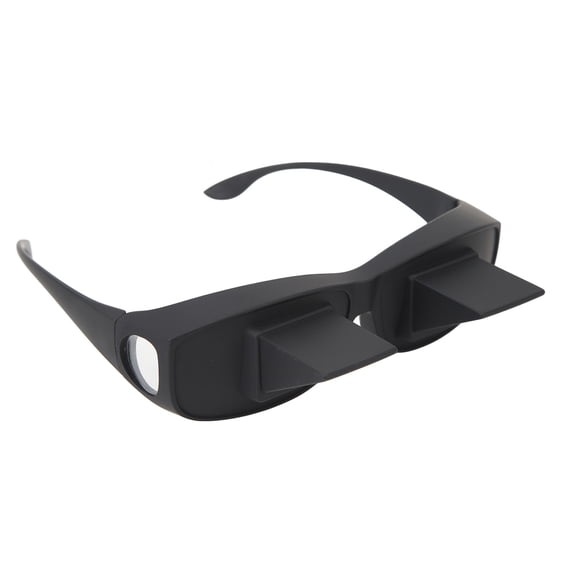 ZHUOPAI Lazy Glasses, High Definition Horizontal Prism Spectacles for Lying Down Reading and Watching TV, Black (Large)