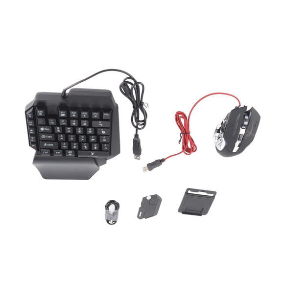 ZHUOPAI Portable Mini Gaming Keypad Mouse USB RGB Wrist Rest Half Hand 35 Keys Mechanical Feeling Keypad Combo for Android and iOS Phones, 9.84 x 7.09 x 2.76 inches / 25.0 x 18.0 x 7.0 cm