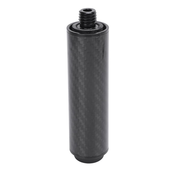 ZHUOPAI Premium Carbon Fiber Billiard Pool Cue Extender 4 Inch Heavy Duty Billiards Stick Extension Rod Replacement Accessory with Solid Rubber Rear Plug Protection