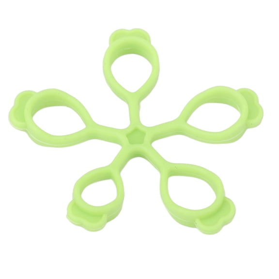 ZHUOPAI Silicone Finger Stretcher Flower Shape Springback Decompression Hand Grip Strengthener for Office Outdoors Light Green 6.6lb / 3kg Hand Grip Exerciser (3.93 x 3.93 x 0.78 inches)