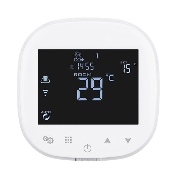 ZHUOPAI Smart Thermostat WiFi APP Control Heating Temperature Controller Programmable Wall Mount Digital Thermostat for Boiler and Underfloor Systems, White (10 inches / 25.4 cm)