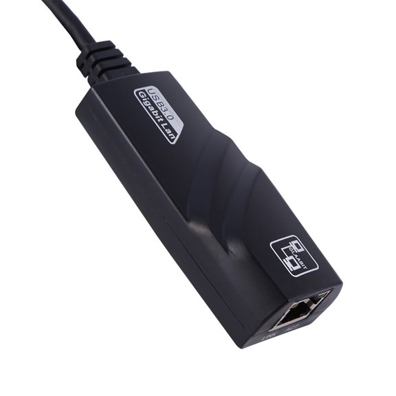 ZHUOPAI USB 3.0 to RJ45 Gigabit Ethernet Network Adapter Wired Lan High-Speed Cable Dongle for MacBook Surface Pro Laptop PC Portable Internet Hub Black Color 3.27 x 1.22 inches / 8.3 x 3.1 cm