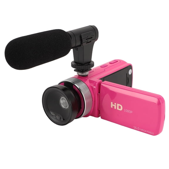 ZHUOPAI Video Camera Camcorder 16MP 1080P HD 16X Digital Zoom 2.4 Inch Screen Digital Video Recorder with Microphone 1/4 Screw Hole for Vlogging