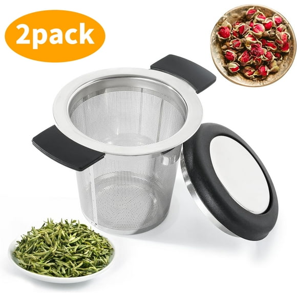 2-Pack Extra Fine Mesh Tea Infusers - Stainless Steel, Long Handle, For Loose Leaf Tea, Coffee, Spices, Easy To Clean