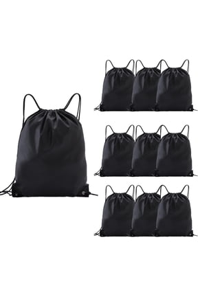 20Pcs Drawstring Bags Bulk, Drawstring Backpack Black String Backpack Cinch Sack Sport Gym Backpack Bags for Yoga Traveling Outdoor Sports