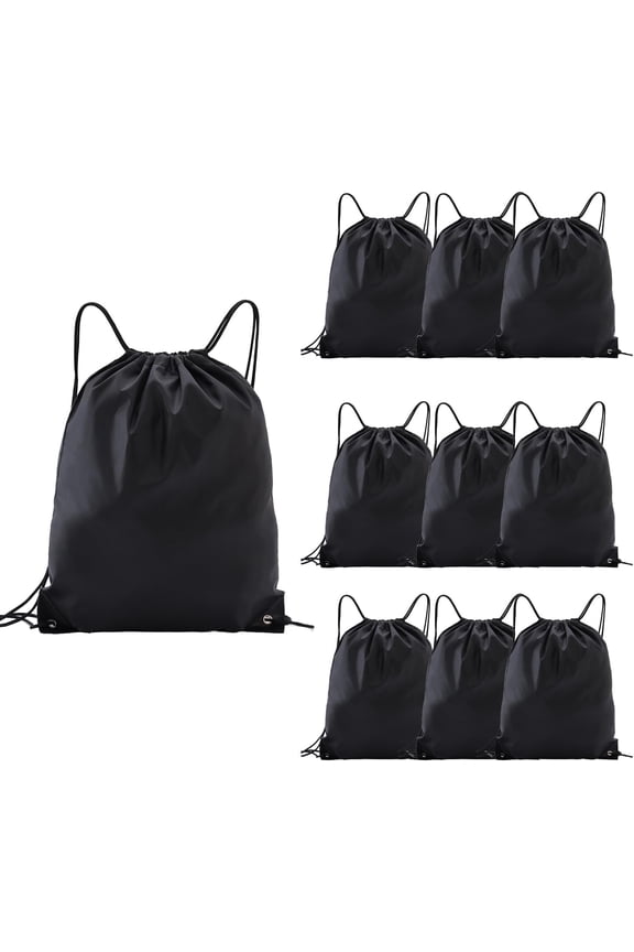 20Pcs Drawstring Bags Bulk, Drawstring Backpack  Black String Backpack Cinch Sack Sport Gym Backpack Bags for Yoga Traveling Outdoor Sports