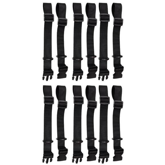 ZHUYING set of 6 Chest Strap, Backpack, Anti-Slip Strap, Shoulder Slip Prevention Band, Buckle Type, Adjustable, Backpack/Backpack Belt, Fixed Shoulder Straps, Suitable for Adults and Children, Black