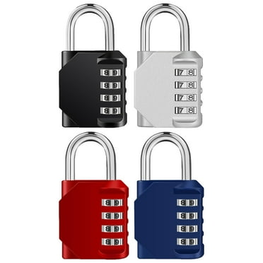 ZHUYING Combination Lock, 4 Digit Combination Padlock Outdoor, School Lock, Gym Lock 4 PACK