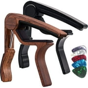 ZHUYING Guitar Capo,2 Pack Capo Blue and Rosewood Capo Guitar Clamp Guitar Kapo for Acoustic and Electric Guitar