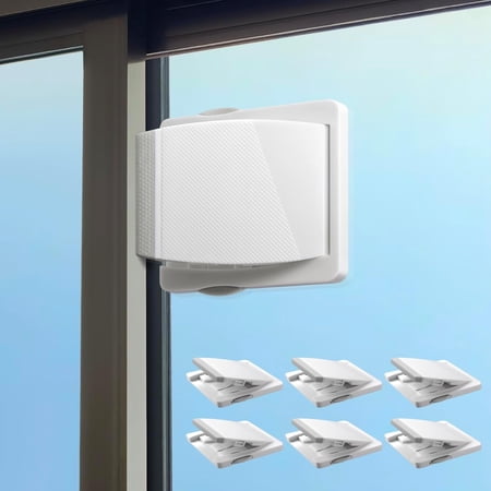 ZHUYING Sliding Door Lock, 6 Pack Child Safety Sliding Glass Door Lock for Sliding Glass Doors, Sliding Windows, Sliding Closet, Easy to Installation Provides More Security for Your Baby and Pets